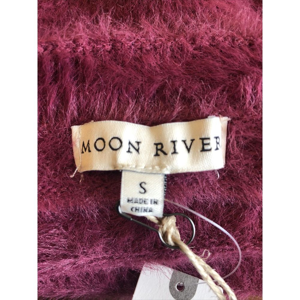 NWT Moon River By Anthropologie Womens Small Red & Tan Striped Oversized Sweater - Picture 3 of 4